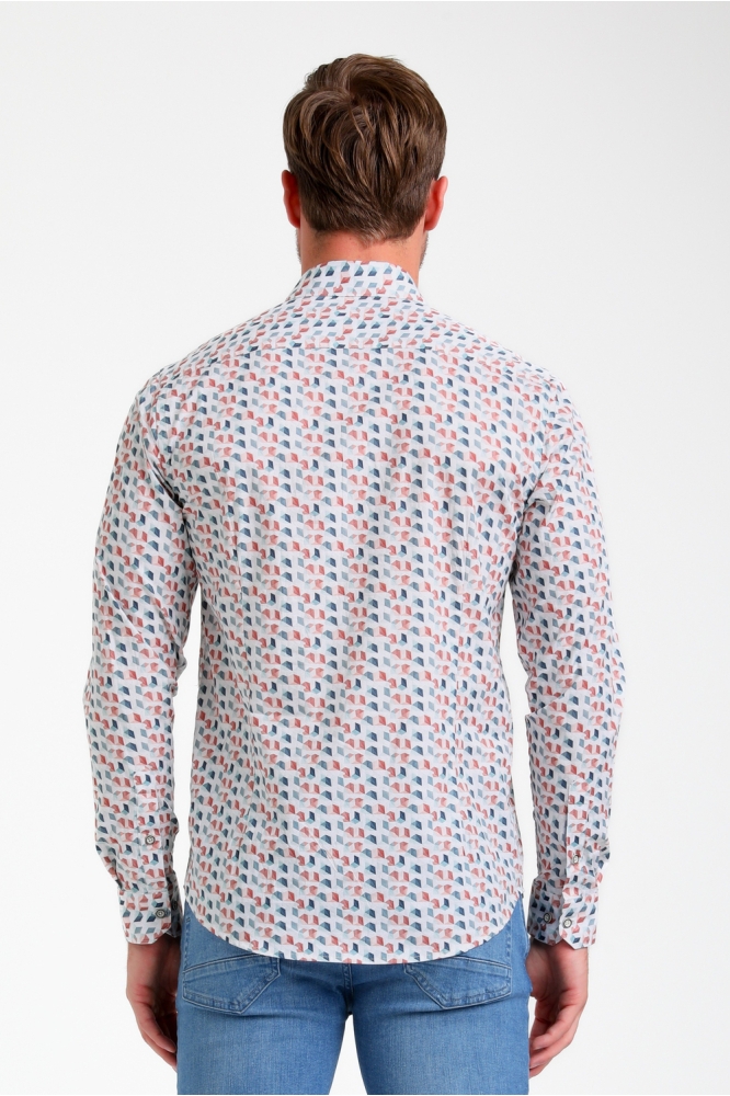 POPLIN STRETCH OVERHEMD 335539 102 ecru